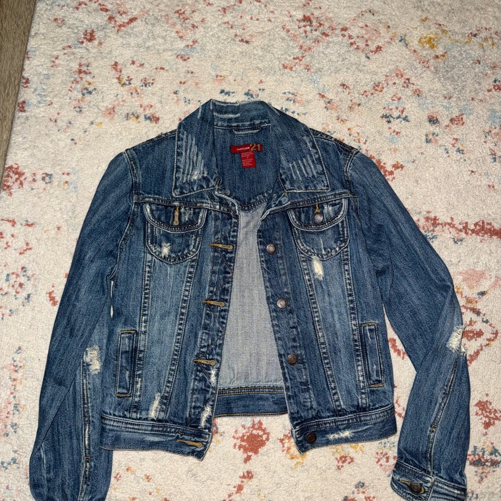 Distressed Denim Jacket, Twentyone Brand